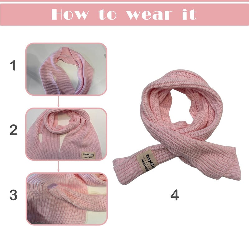 Ruby&Tang Kids Scarf Winter Warm Soft Knit Cotton Toddler Classic Scarves For Boys Girls 1-6Years - Image 2